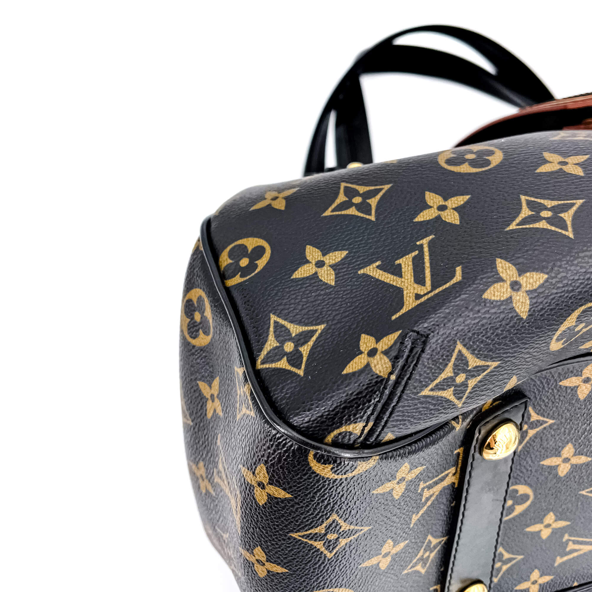 Mirage Griet Noir Monogram Canvas & Leather Bag