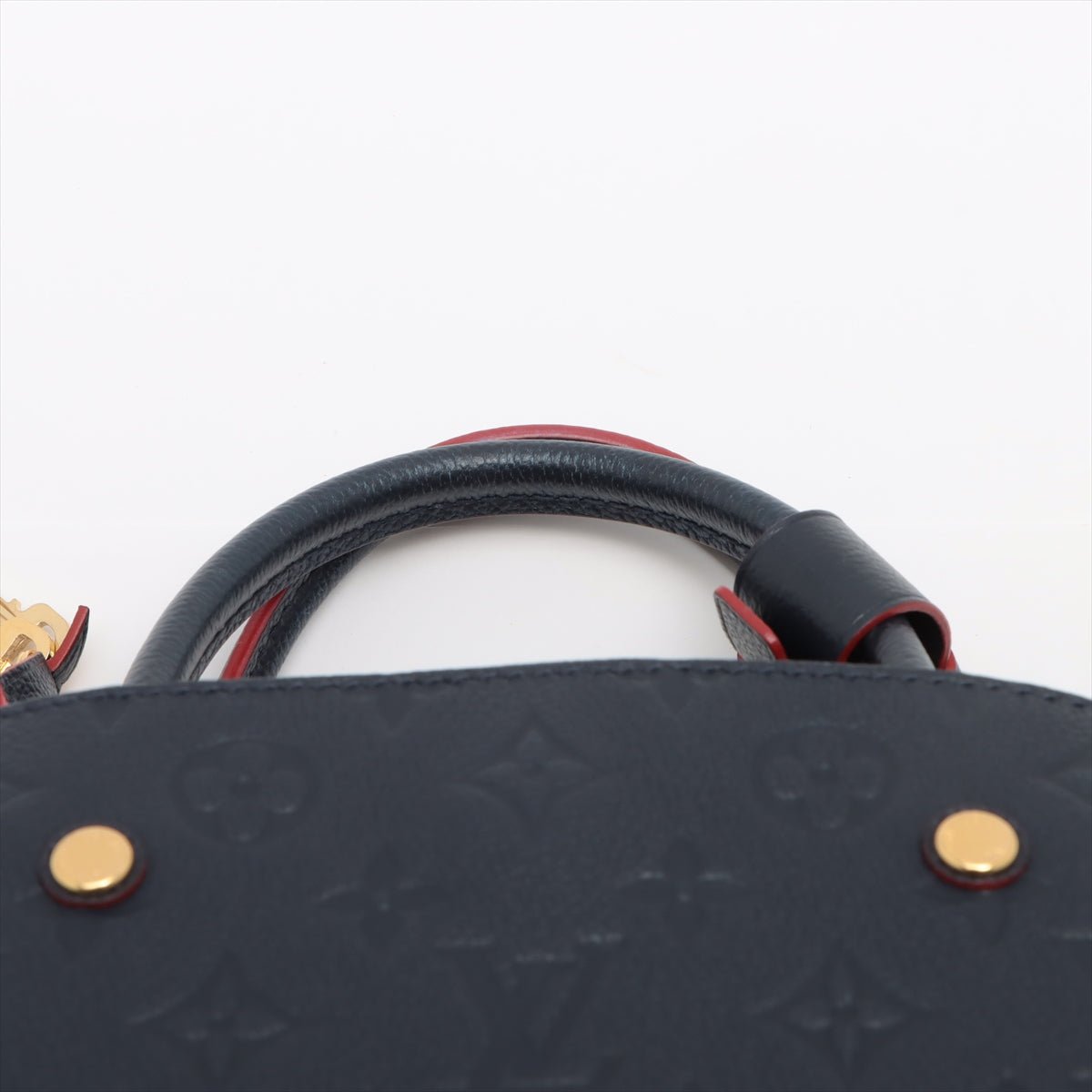 Montaigne BB Monogram Blue Leather