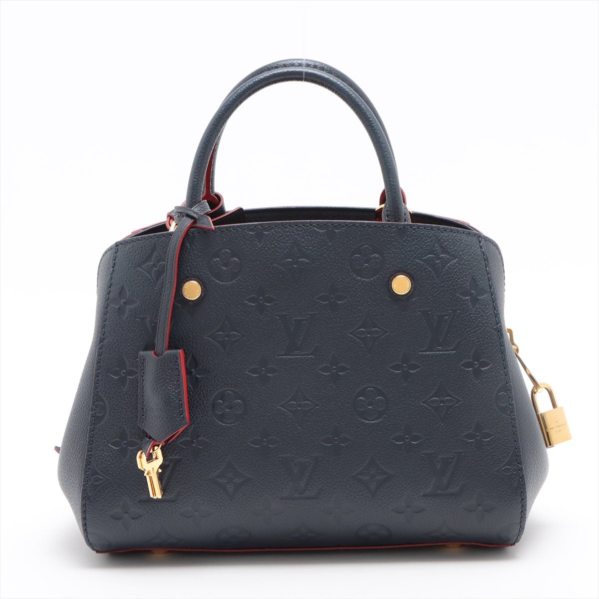 Montaigne BB Monogram Blue Leather
