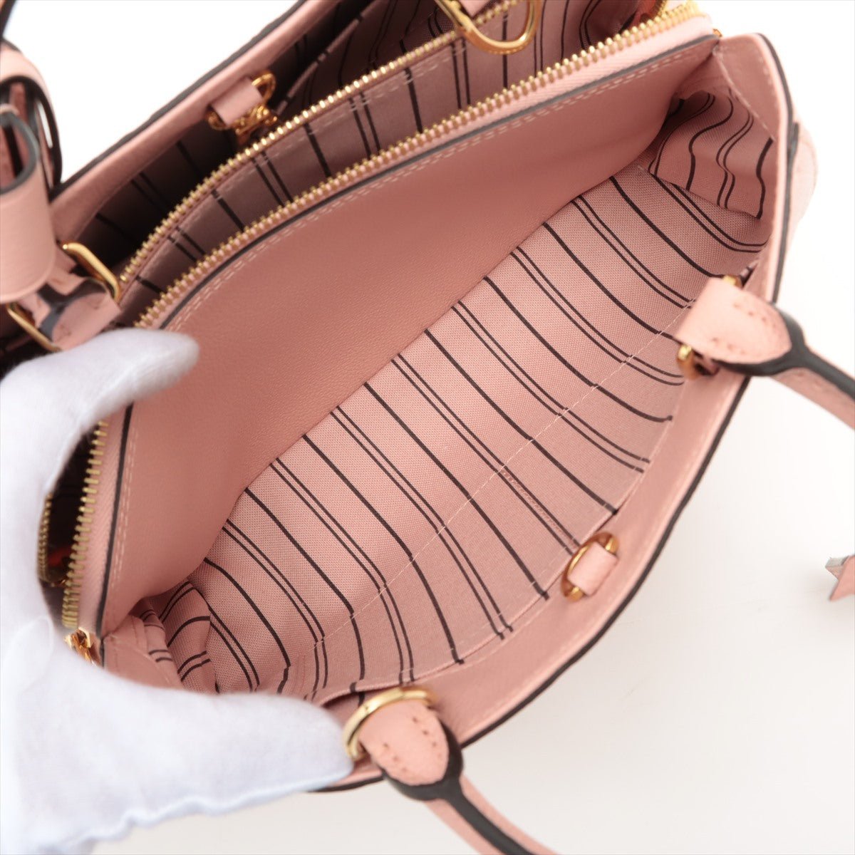 Montaigne BB Monogram Pink Leather