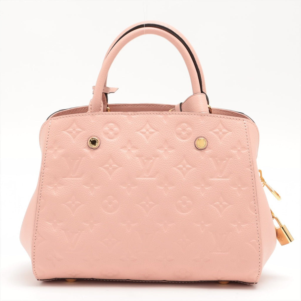 Montaigne BB Monogram Pink Leather