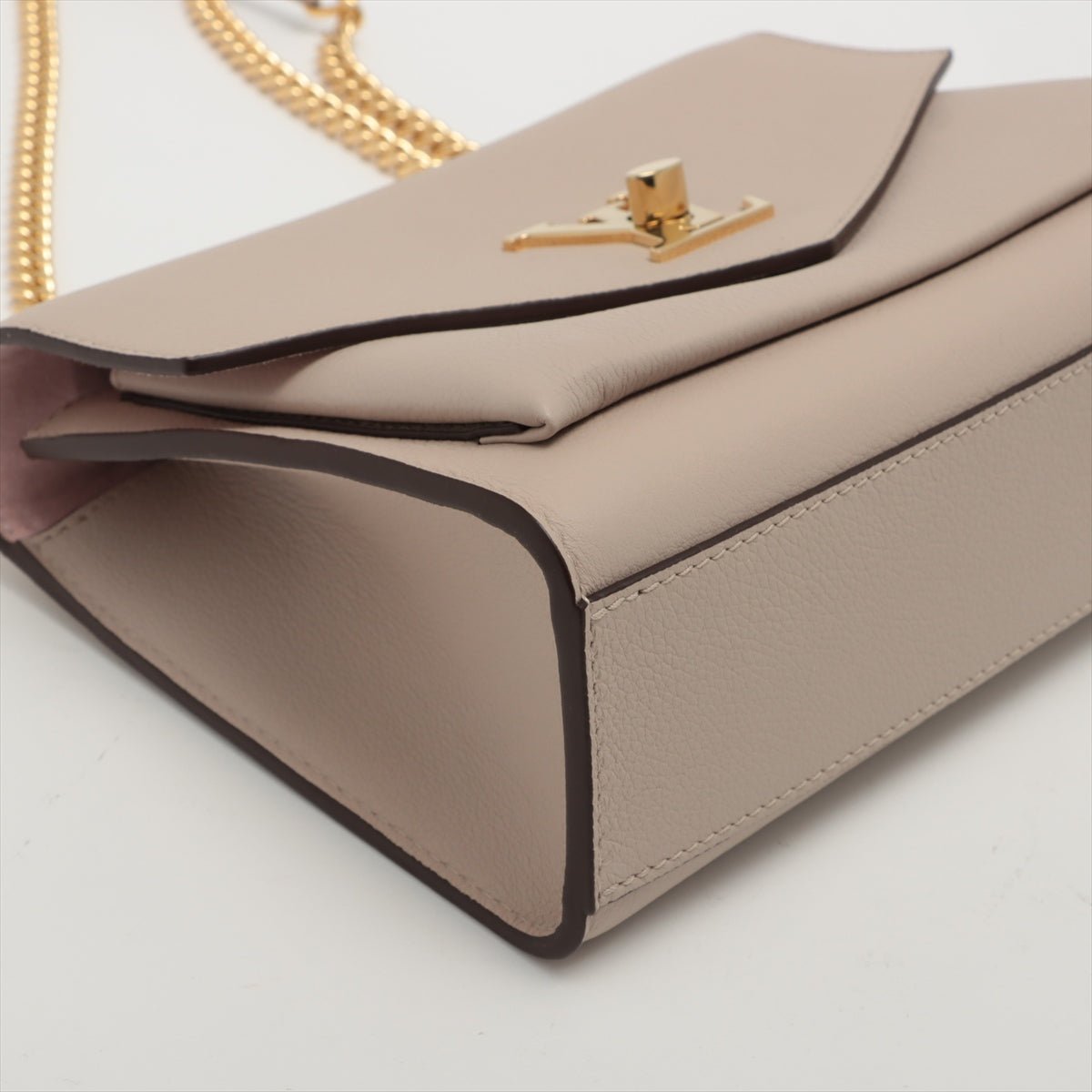 Mylockme BB Leather Beige 2-Way Chain Bag