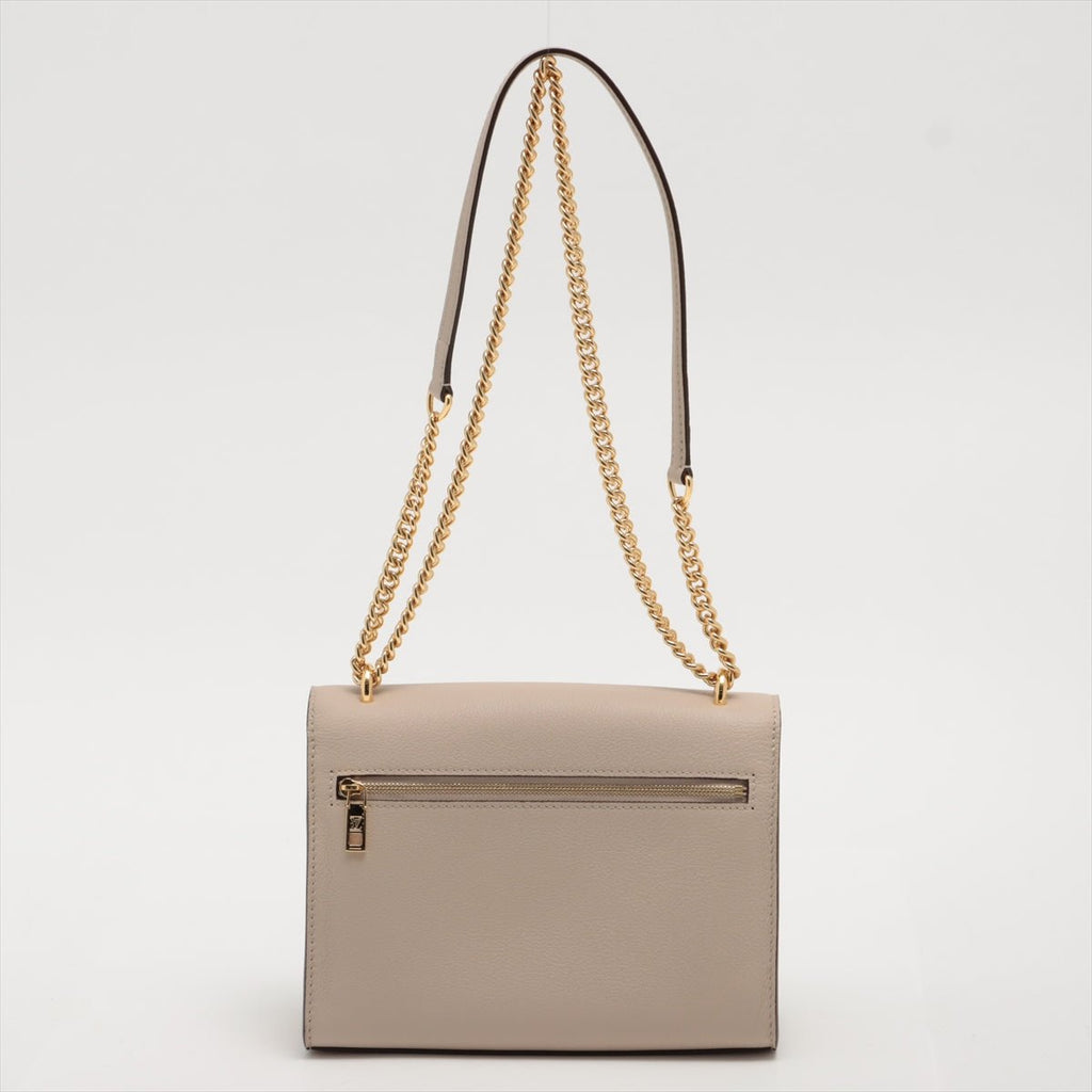 Mylockme BB Leather Beige 2-Way Chain Bag