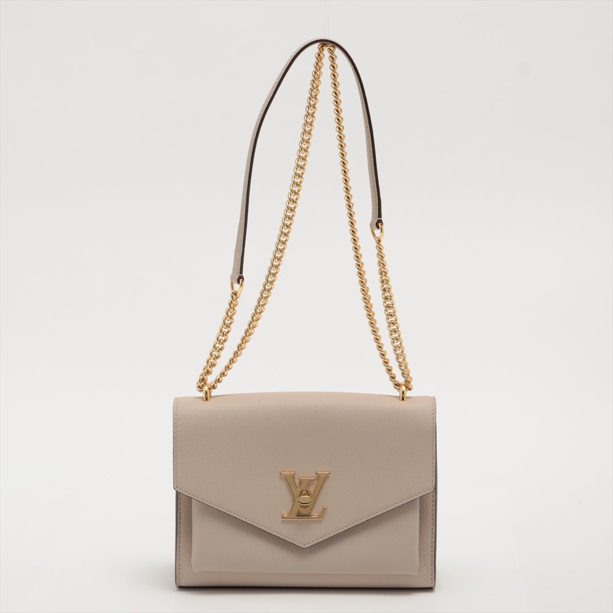 Mylockme BB Leather Beige 2-Way Chain Bag