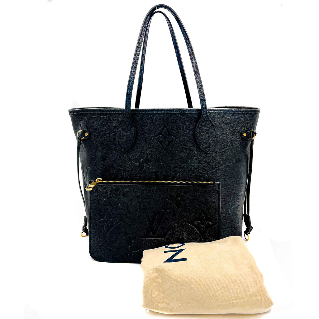 Neverfull MM Black Empreinte Leather