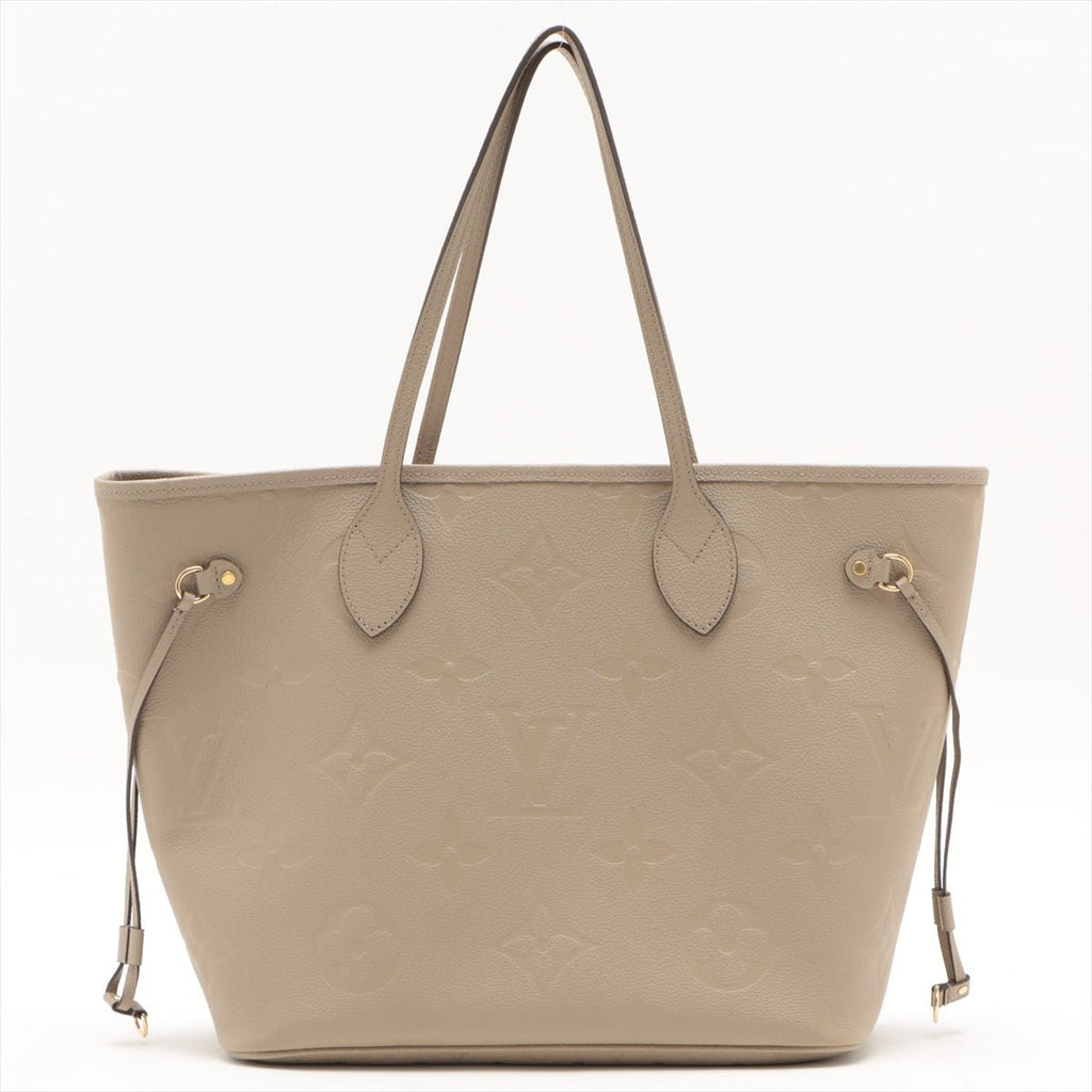 Neverfull MM Empreinte Leather Turtledove Beige Bag