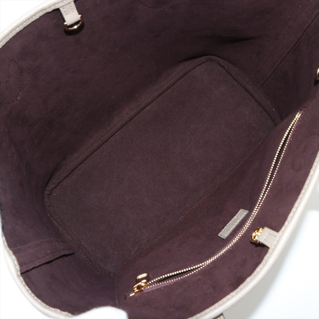 Neverfull MM Empreinte Leather Turtledove Beige Bag