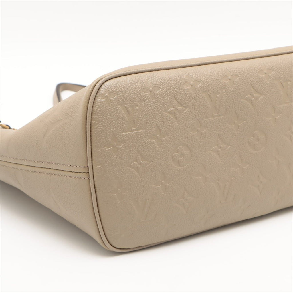 Neverfull MM Empreinte Leather Turtledove Beige Bag