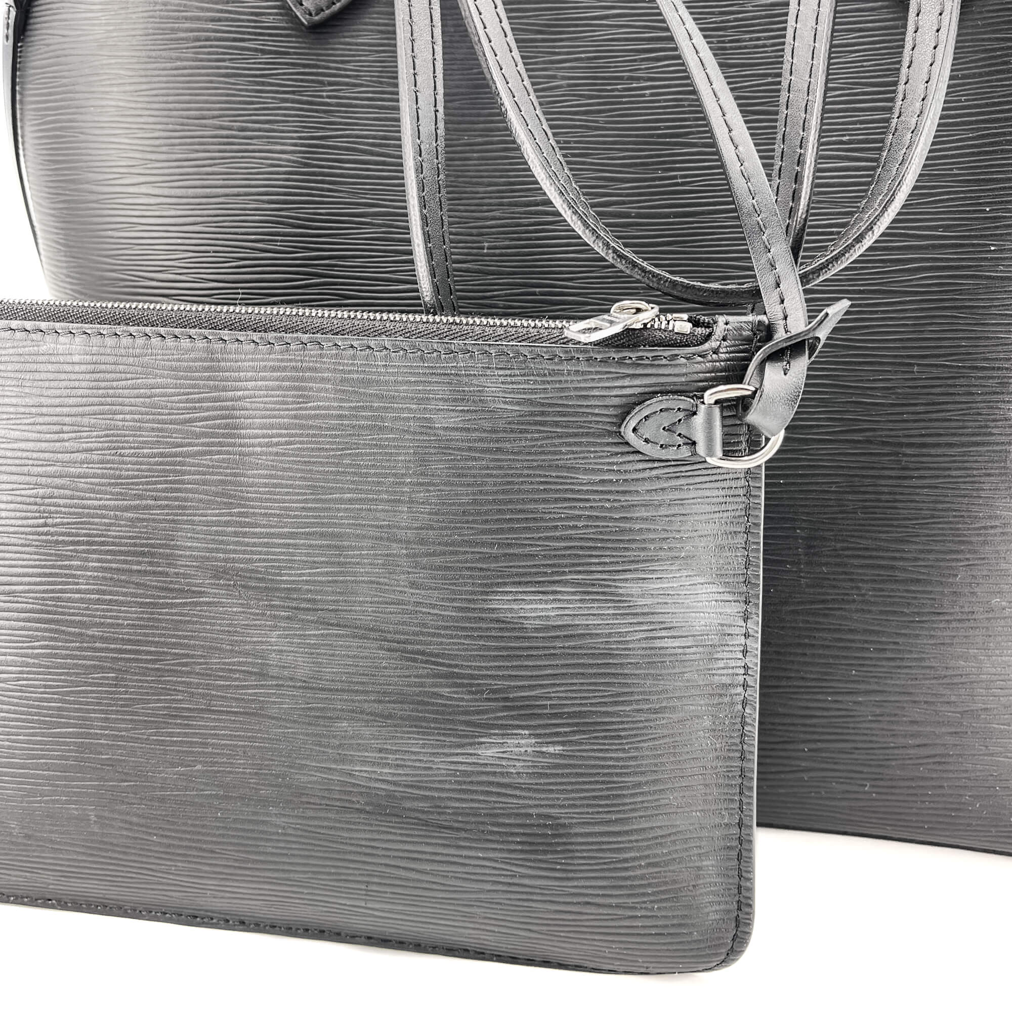 Neverfull MM Epi Leather Black Shopper