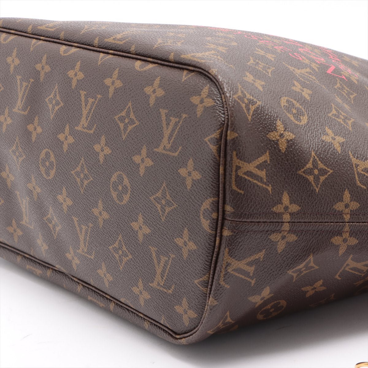 Neverfull MM Raspberry Monogram Ikat Flower Limited Edition