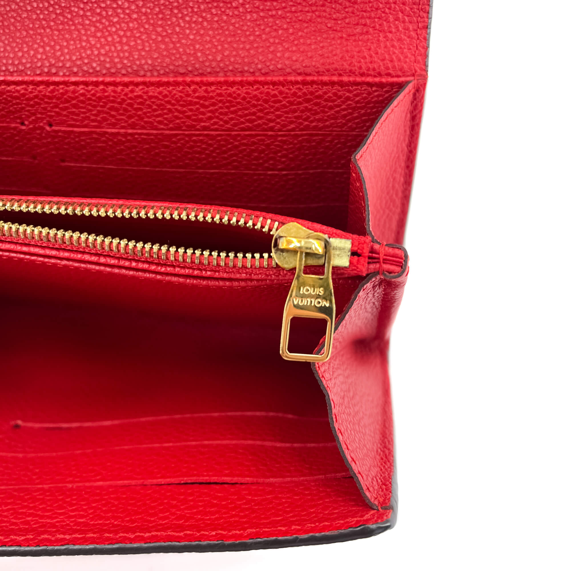 Sarah Empreinte Leather Red Wallet