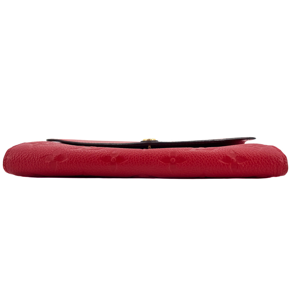 Sarah Empreinte Leather Red Wallet