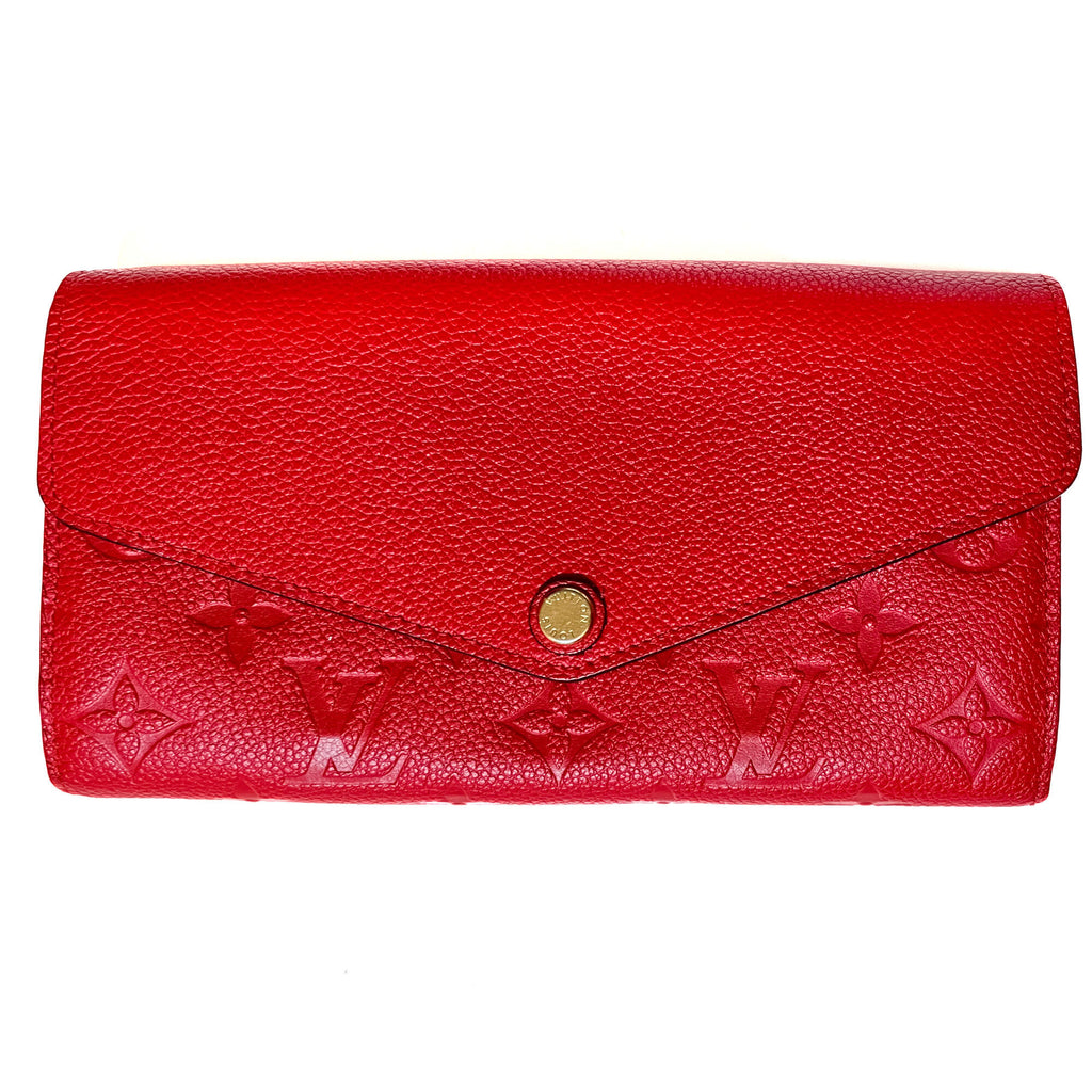 Sarah Empreinte Leather Red Wallet