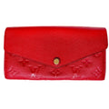 Sarah Empreinte Leather Red Wallet