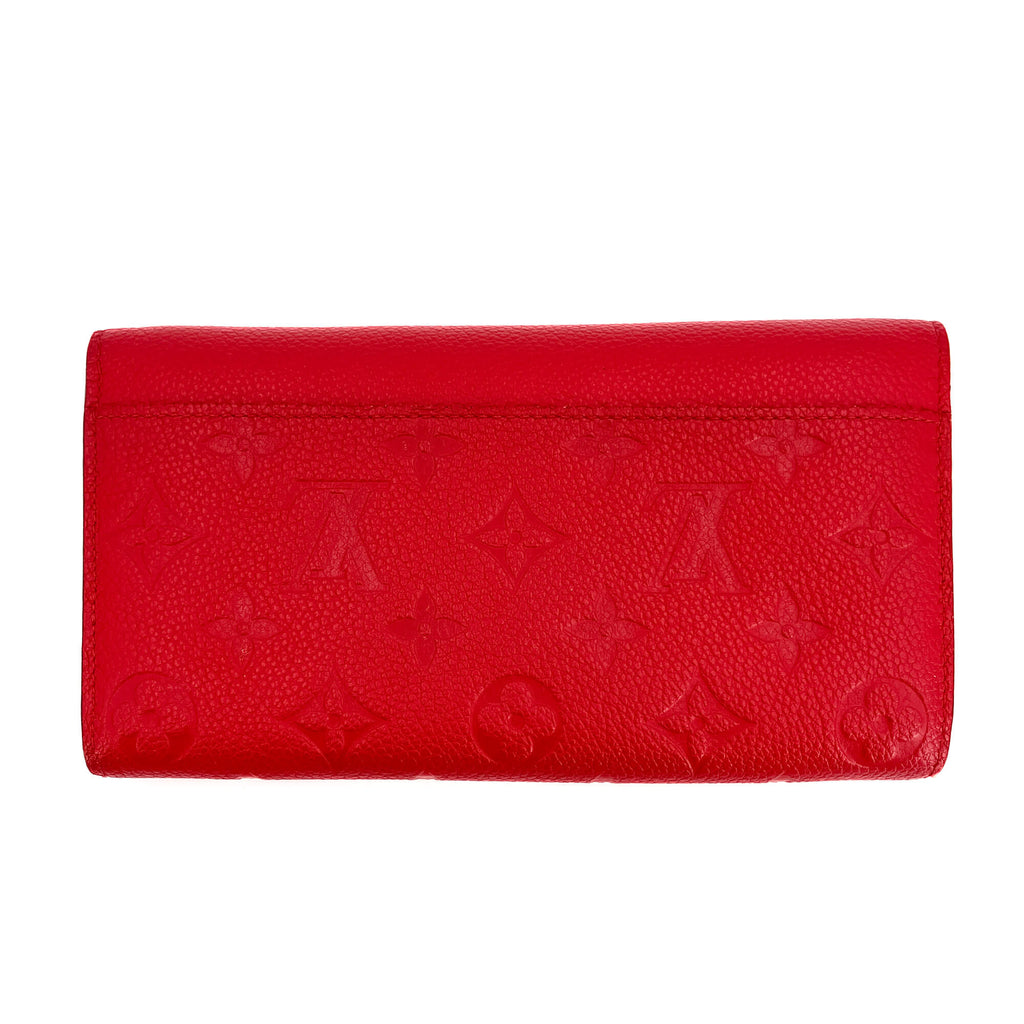 Sarah Empreinte Leather Red Wallet