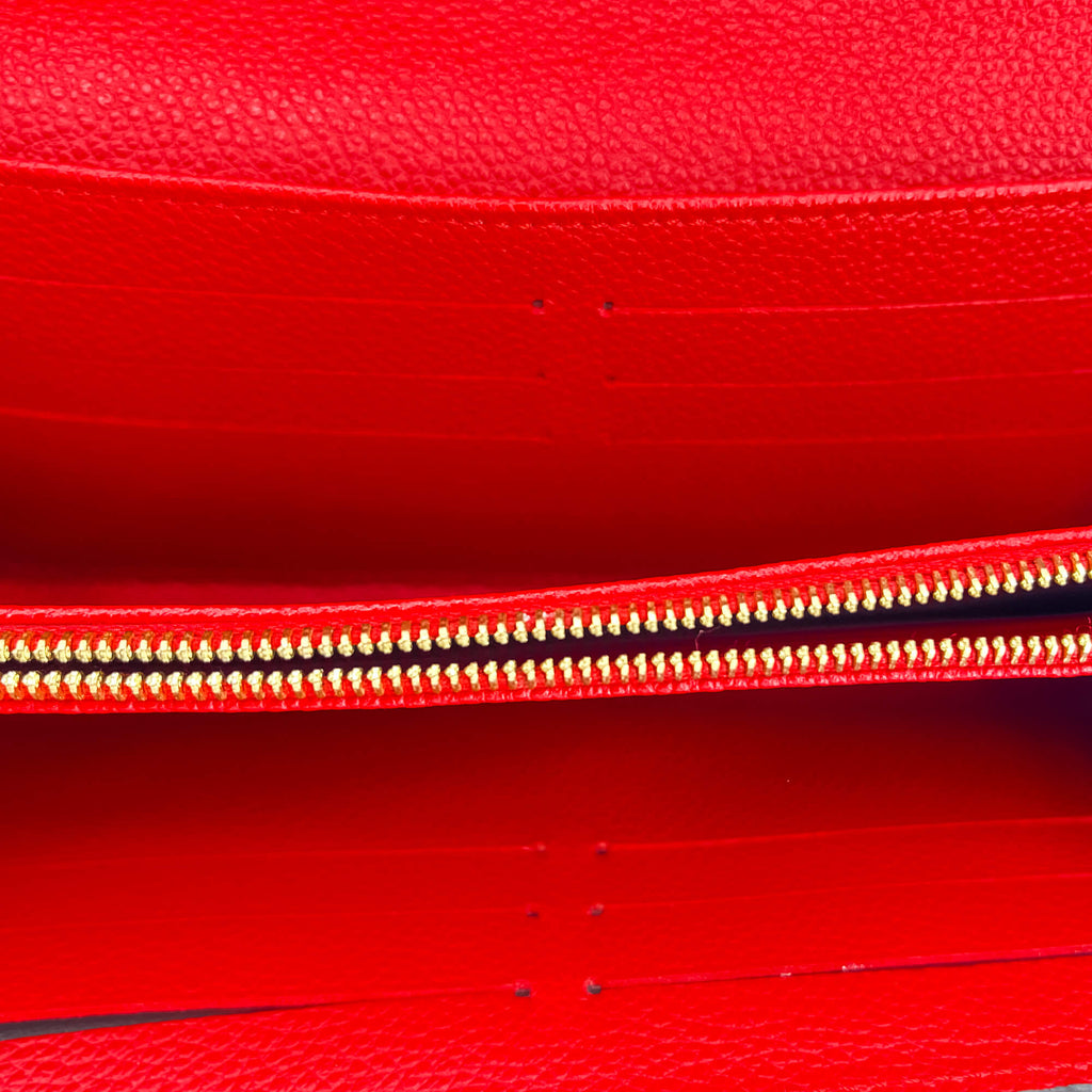 Sarah Empreinte Leather Red Wallet