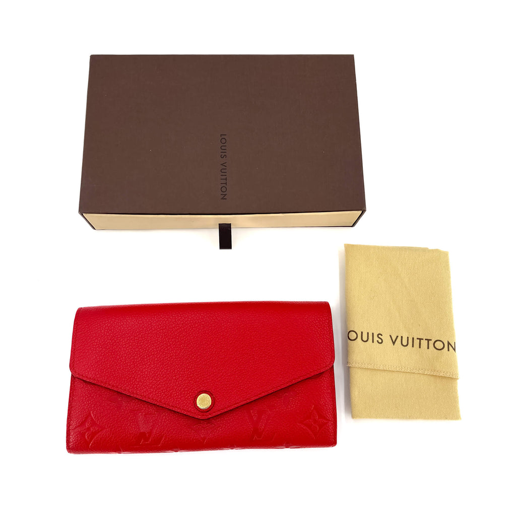 Sarah Empreinte Leather Red Wallet