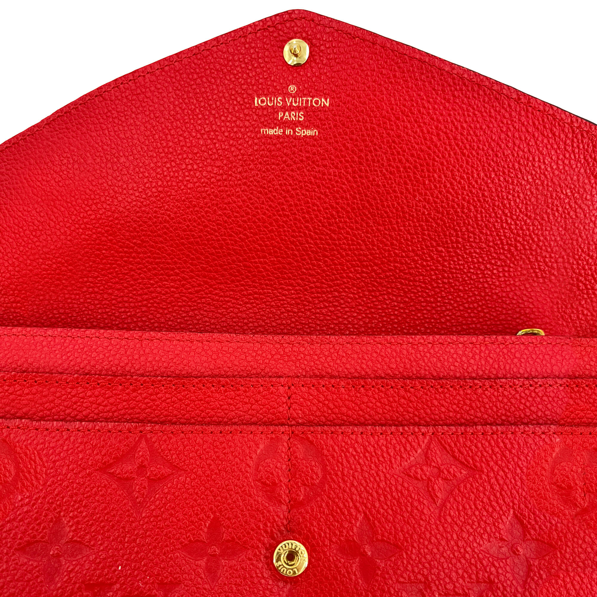 Sarah Empreinte Leather Red Wallet