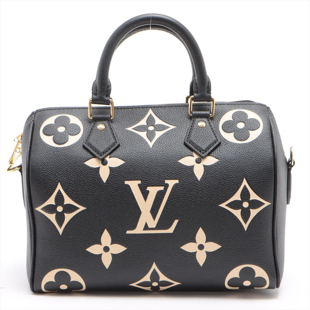 Speedy 25 Bandouliere Bag Bicolor Monogram Empreinte Giant