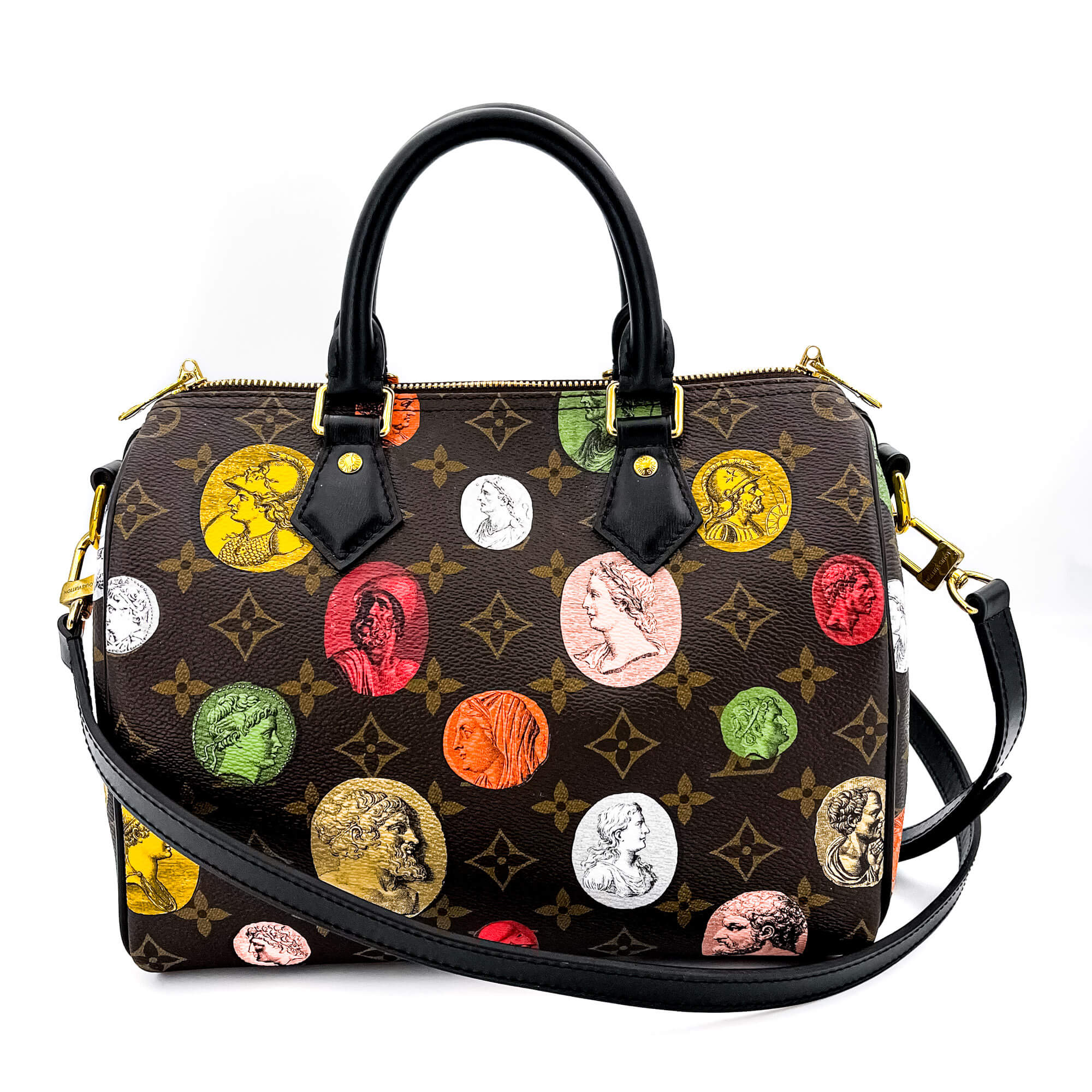 Speedy 25 Monogram Fornasetti Bandouliere