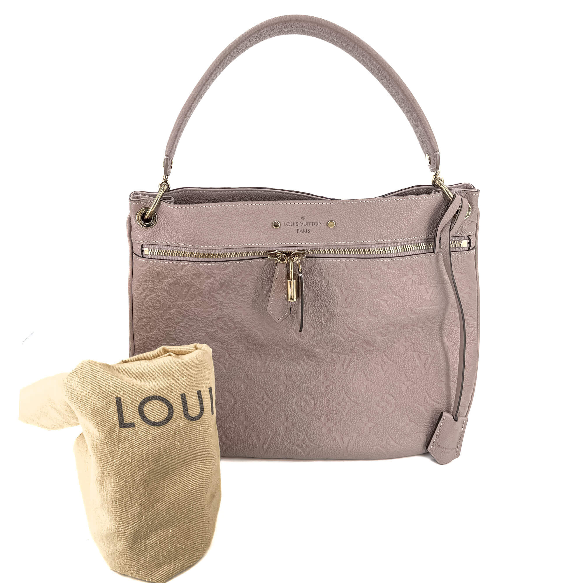 Spontini NM Empreinte Leather Taupe Hobo