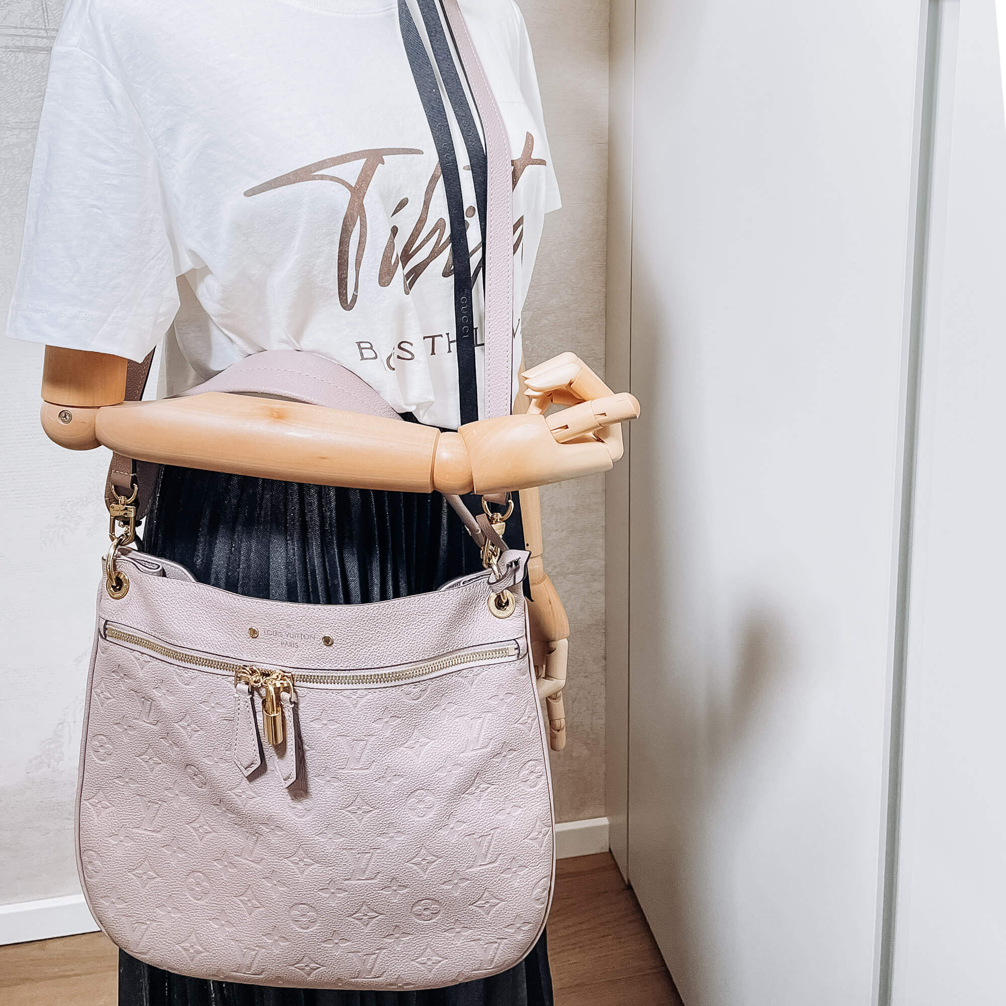 Spontini NM Empreinte Leather Taupe Hobo