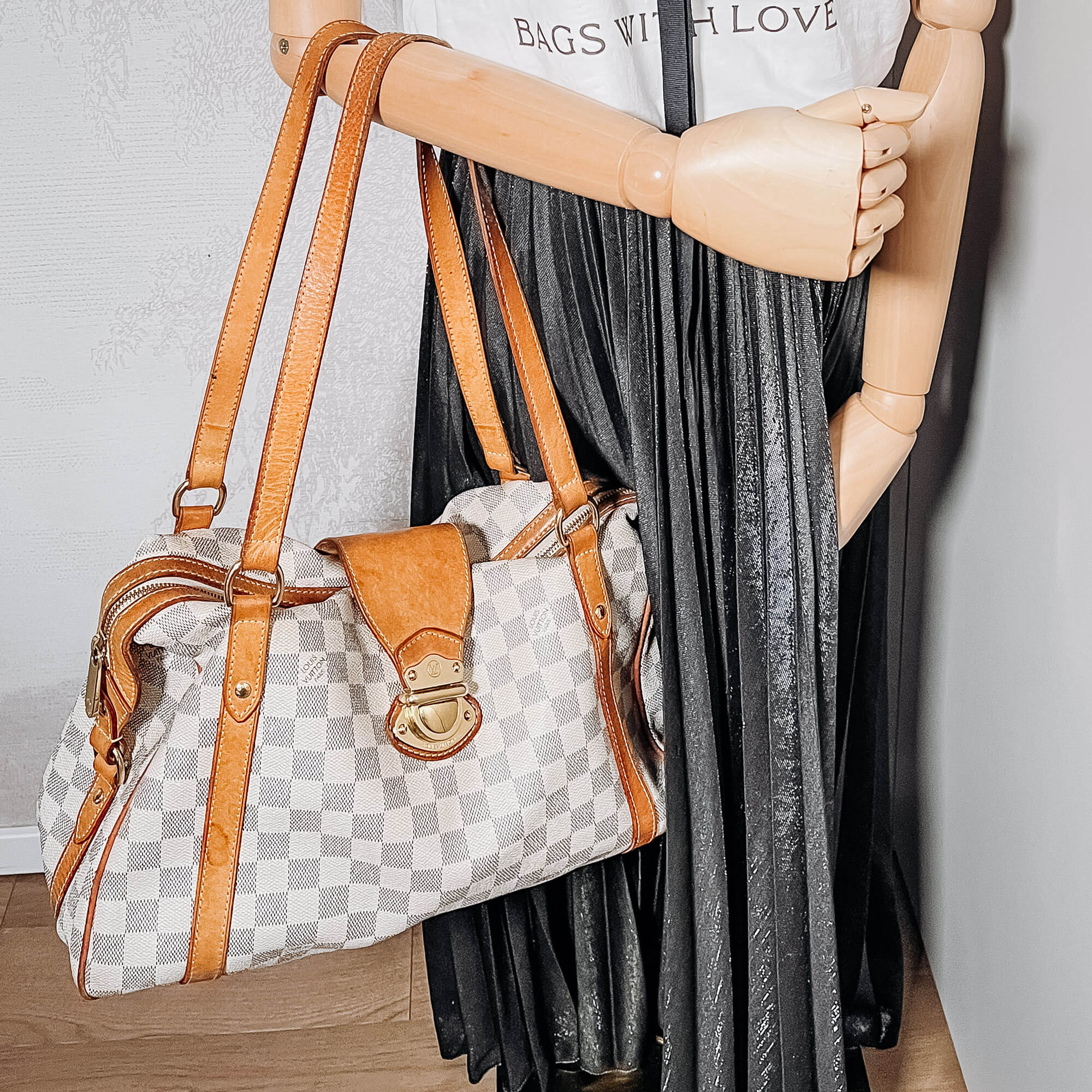 Stresa PM Damier Azur Canvas Bag