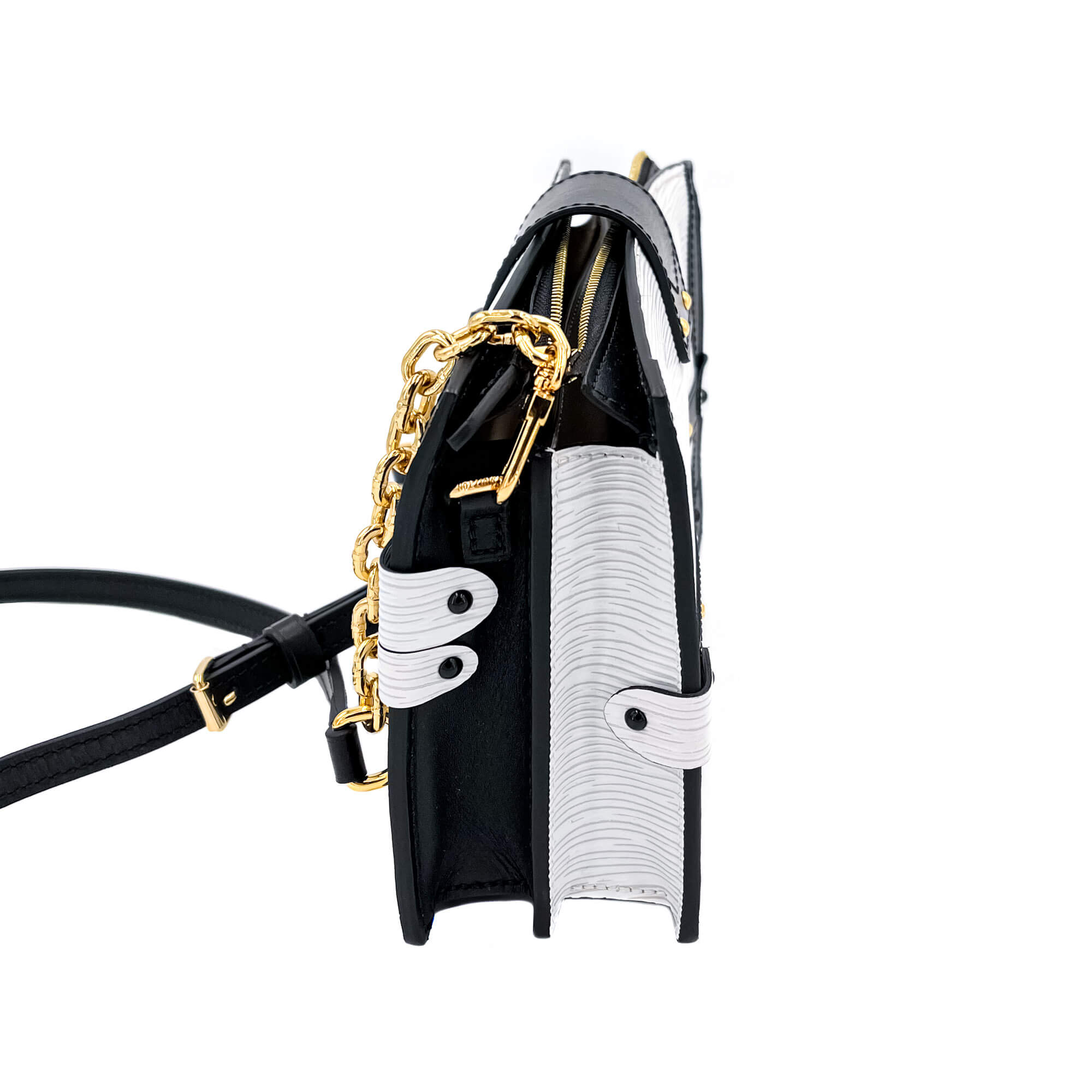 Trunk Clutch Epi Leather White Bag