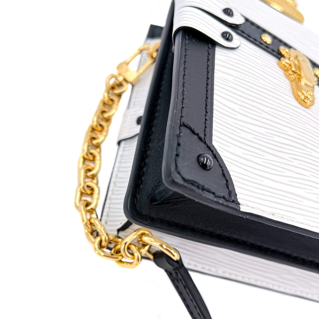 Trunk Clutch Epi Leather White Bag