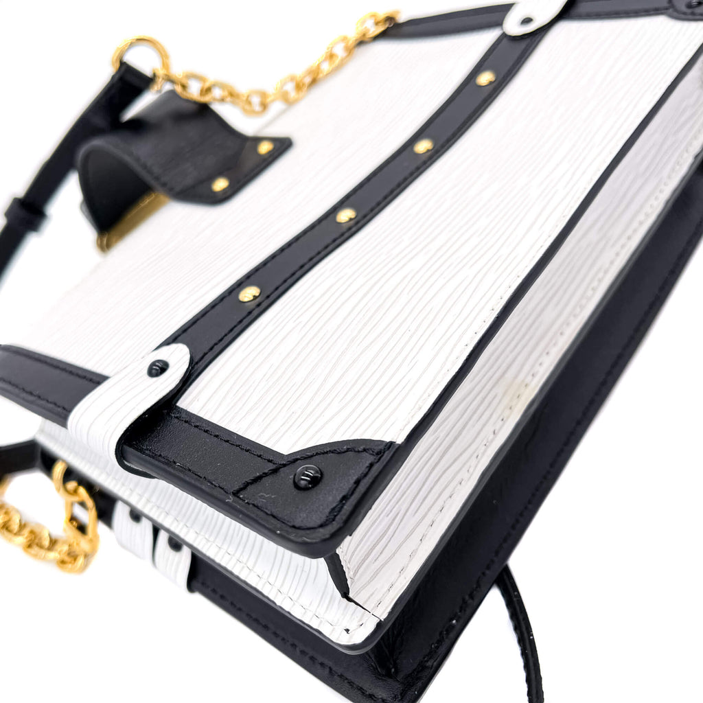 Trunk Clutch Epi Leather White Bag