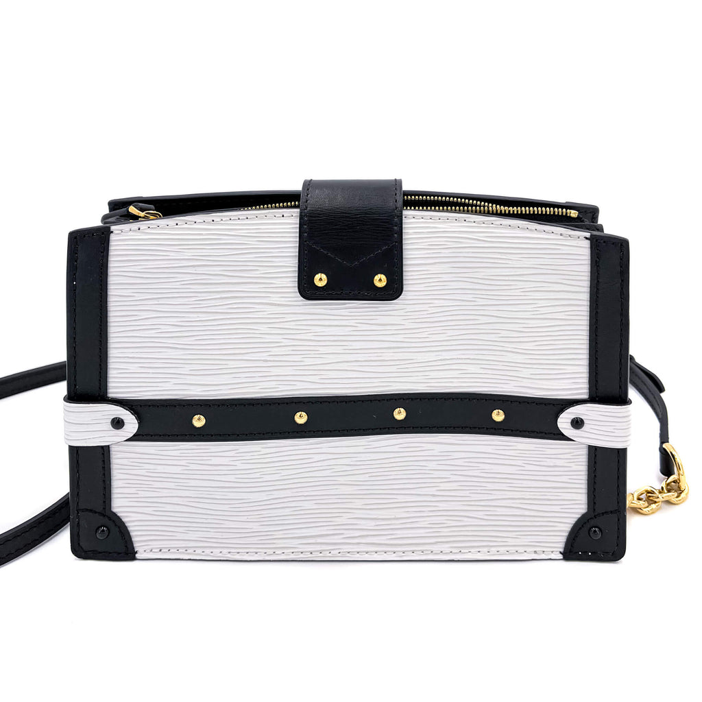 Trunk Clutch Epi Leather White Bag