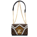 Twist Chain MM Monogram Canvas & Leather Brogue Reverse Bag