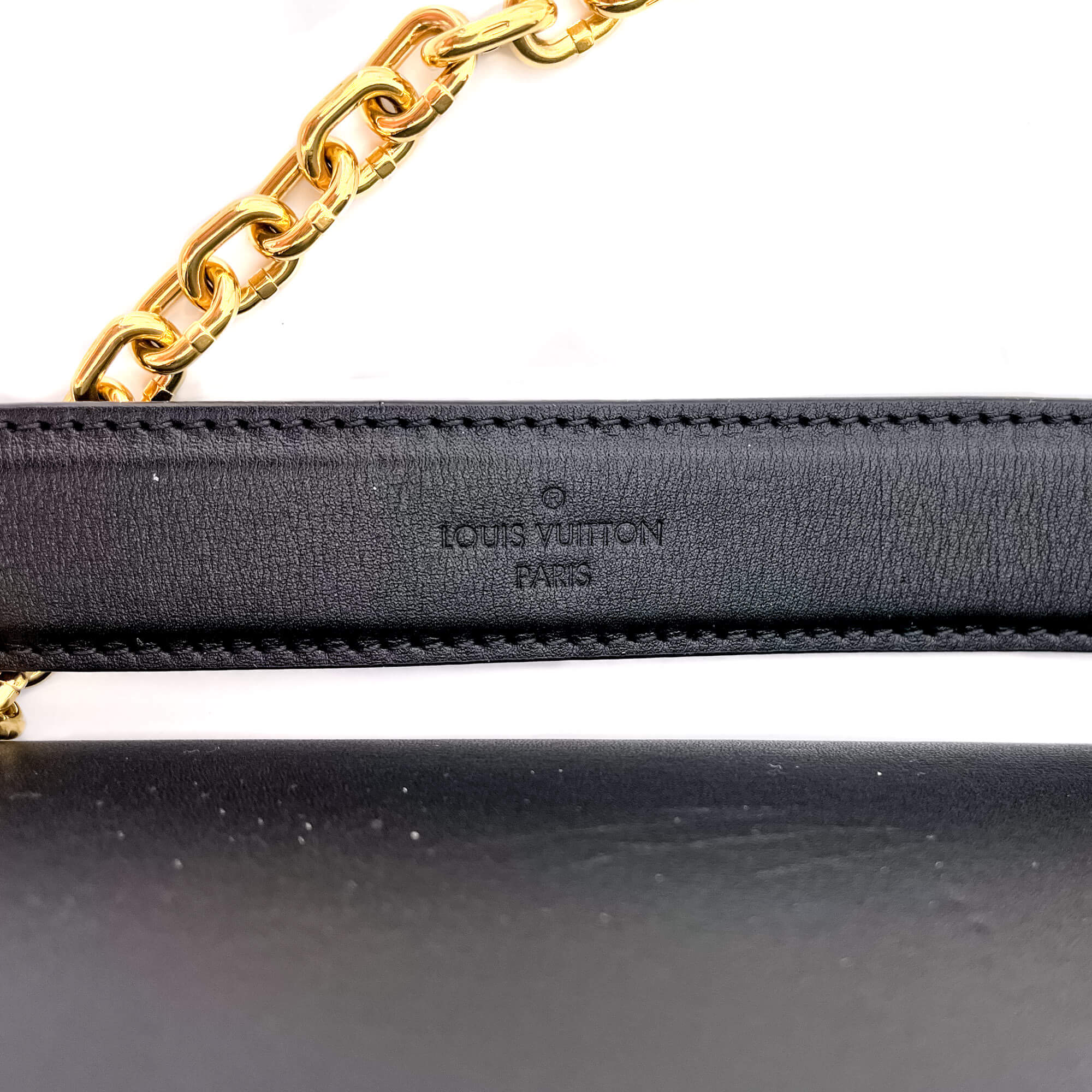 Twist Chain MM Monogram Canvas & Leather Brogue Reverse Bag