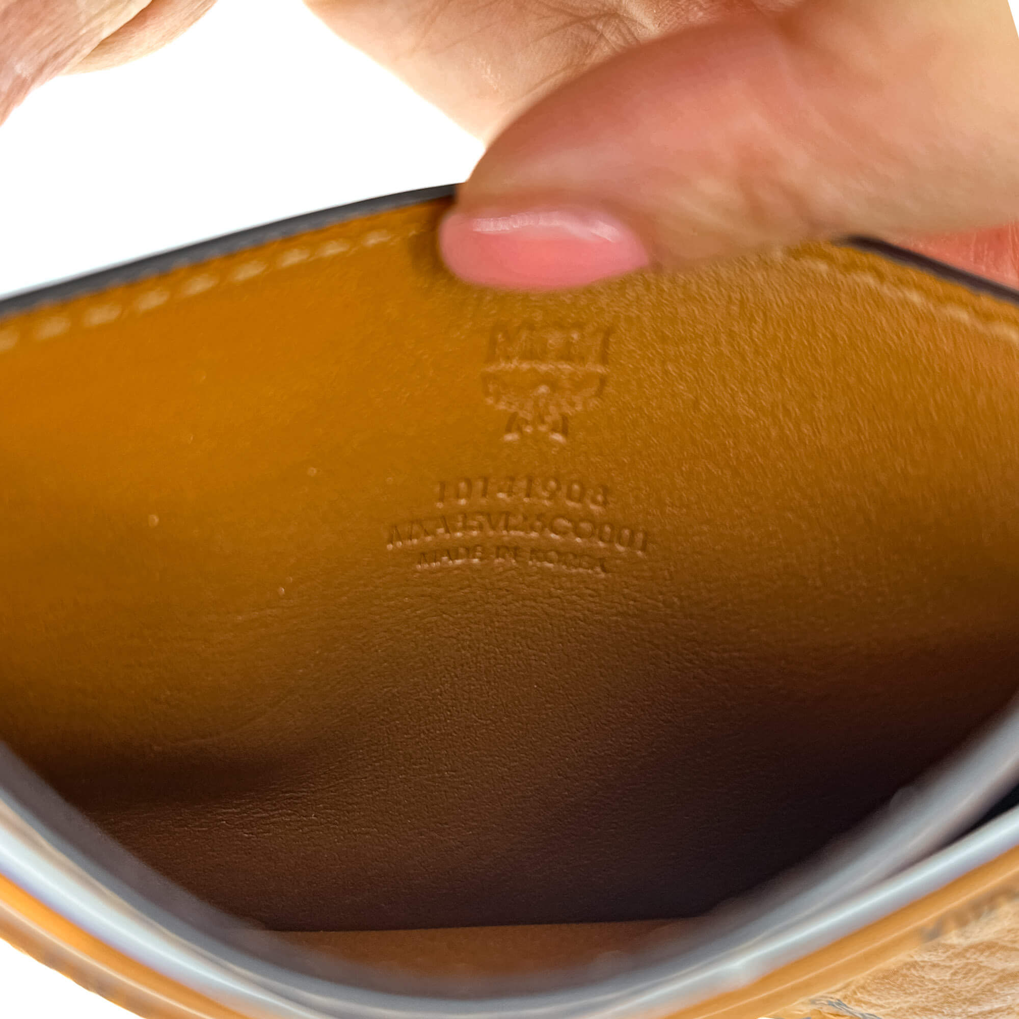 Mini Card Case Leather Cognac
