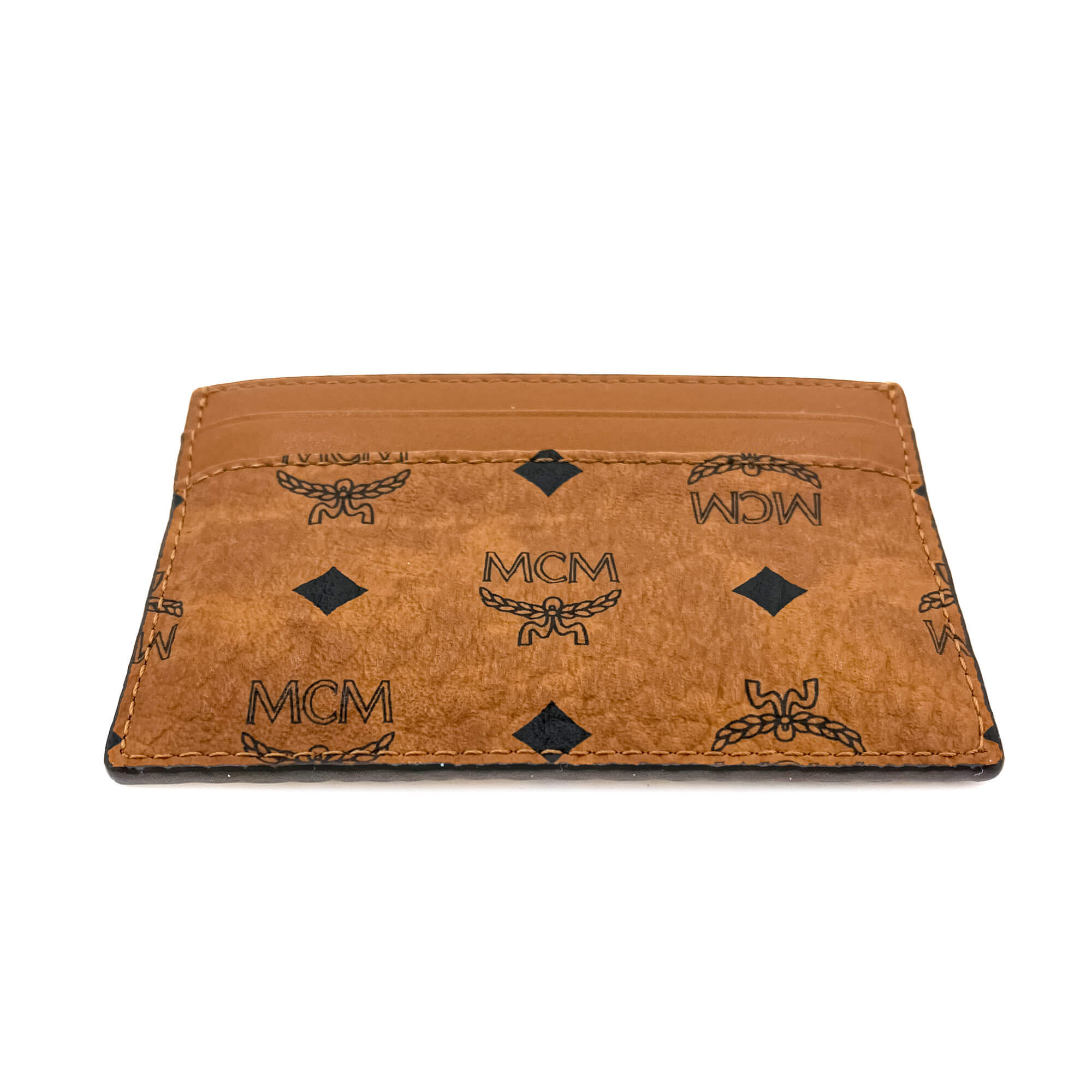 Mini Card Case Leather Cognac