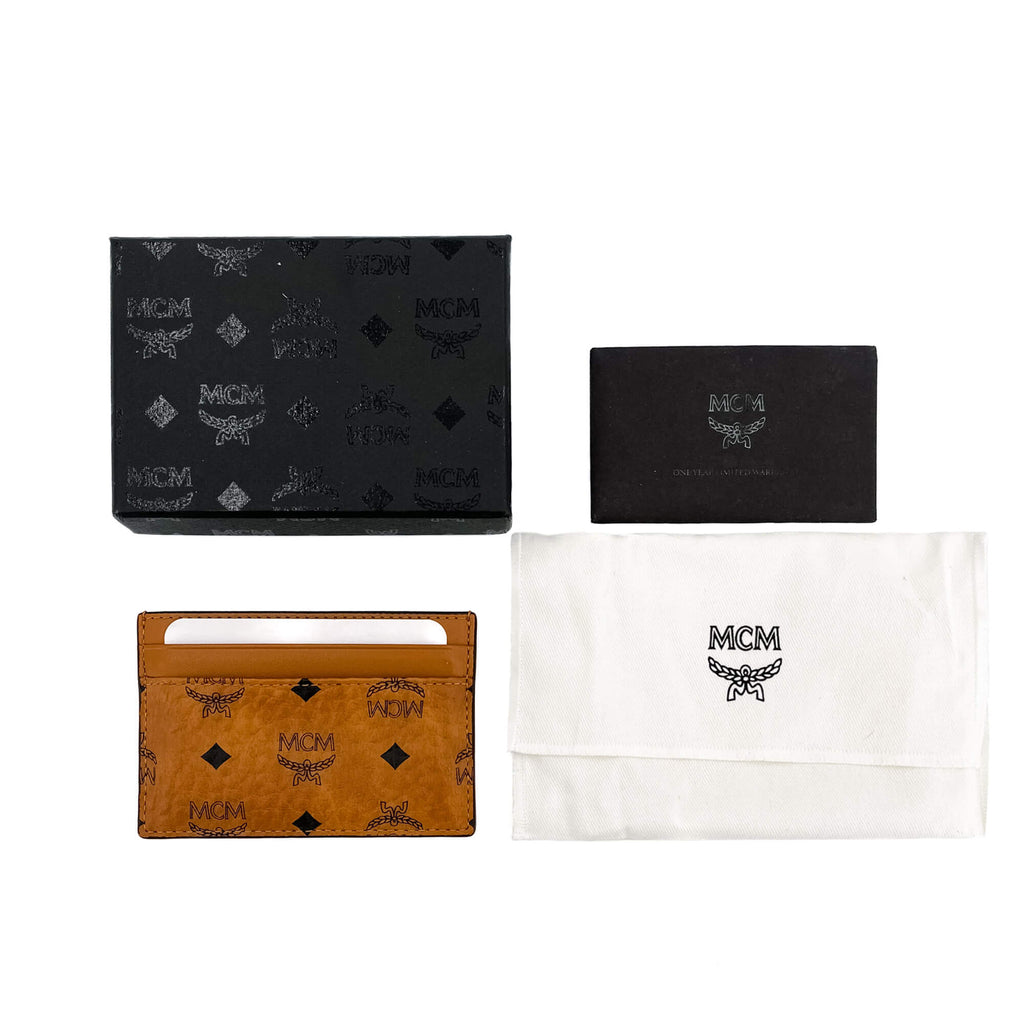 Mini Card Case Leather Cognac
