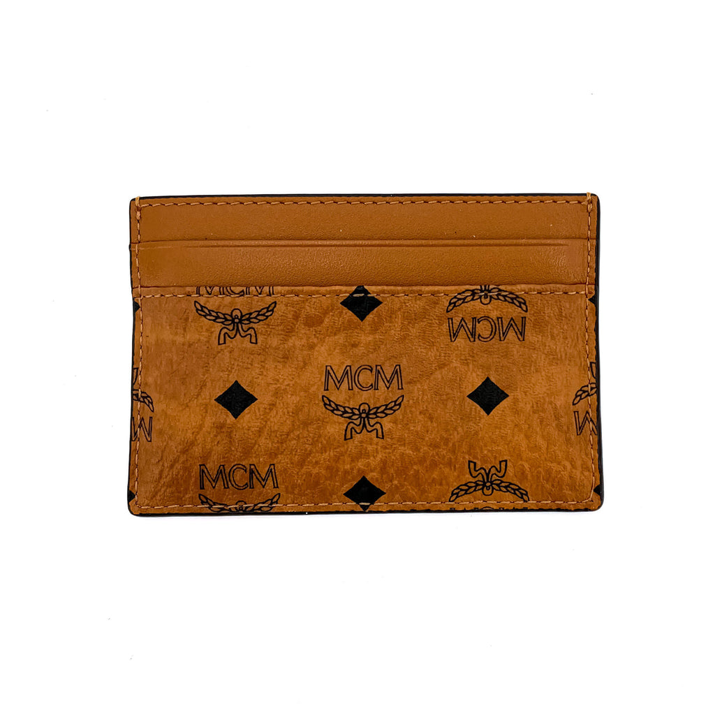 Mini Card Case Leather Cognac