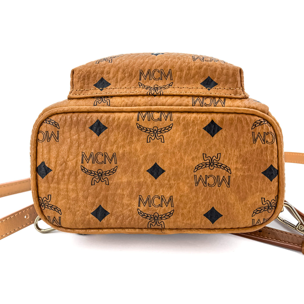 X-Mini Stark Bebe Boo Side Studs Leather Backpack Cognac