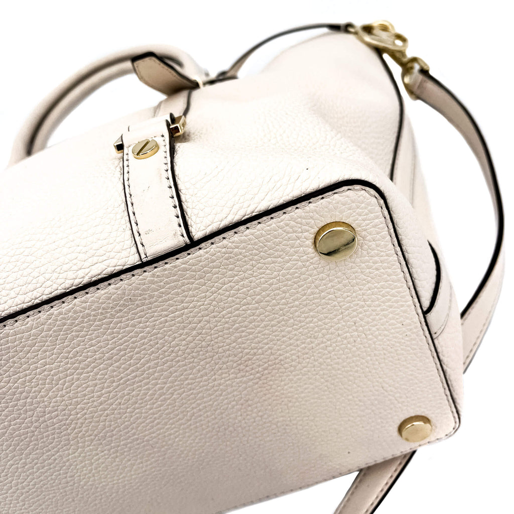 Bedford Legacy Leather Tote Off-White Large