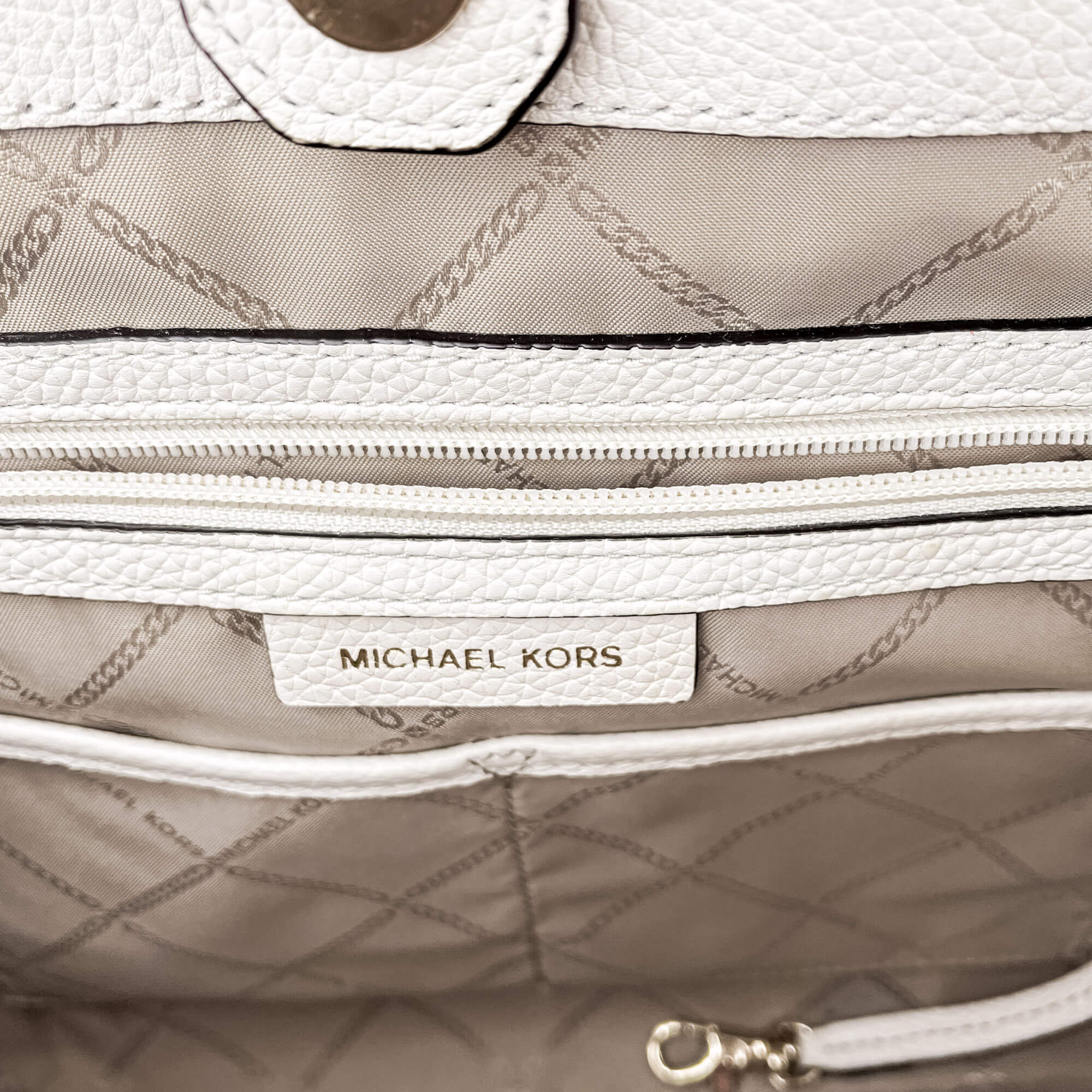 Bedford Legacy Leather Tote Off-White Large