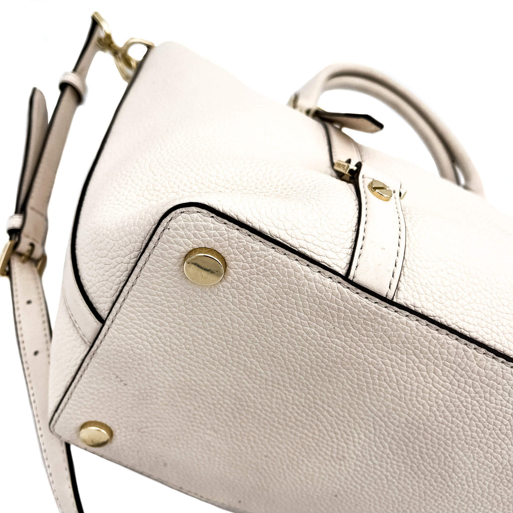 Bedford Legacy Leather Tote Off-White Large