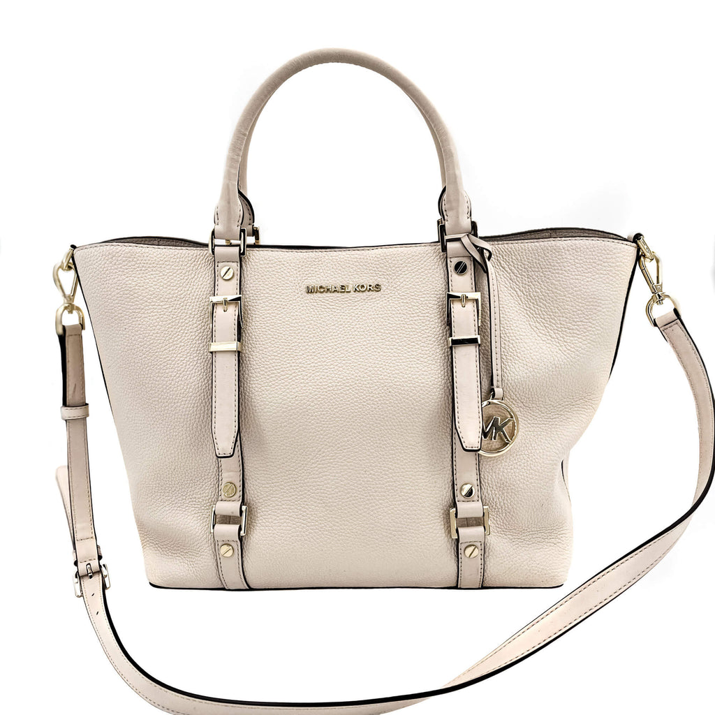 Bedford Legacy Leather Tote Off-White Large