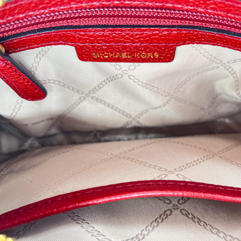 Camera Bag Leather Red