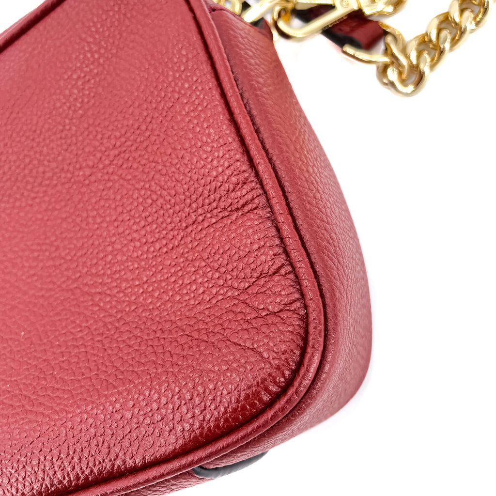 Camera Bag Leather Red
