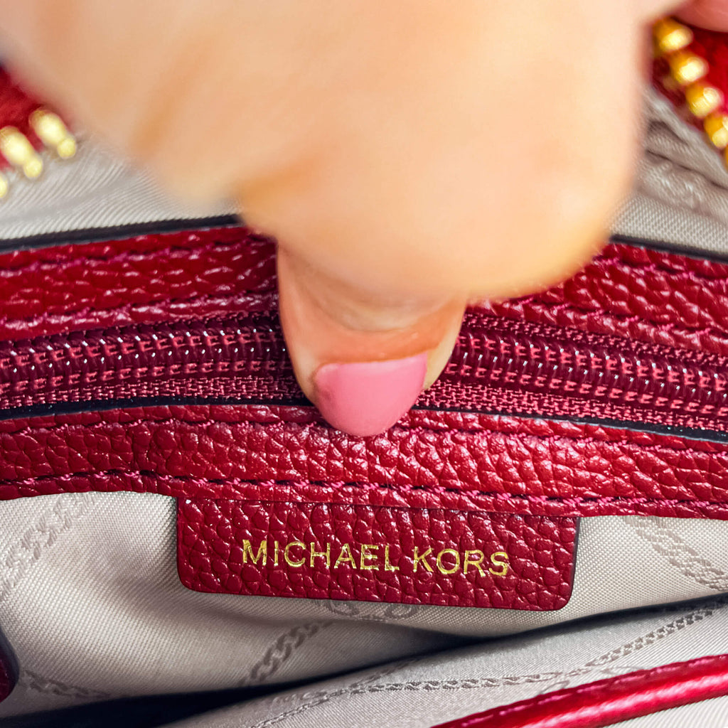 Camera Bag Leather Red