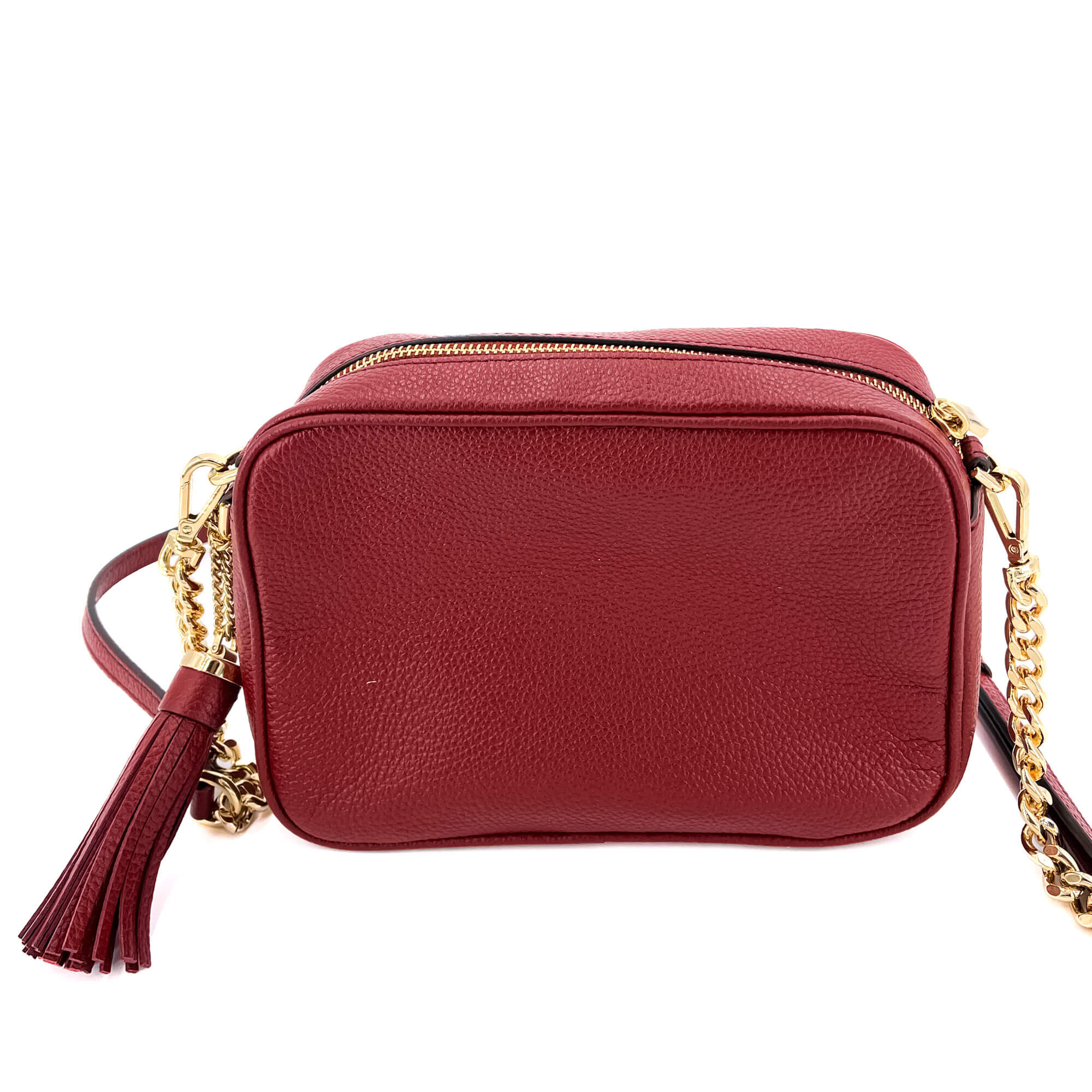 Camera Bag Leather Red
