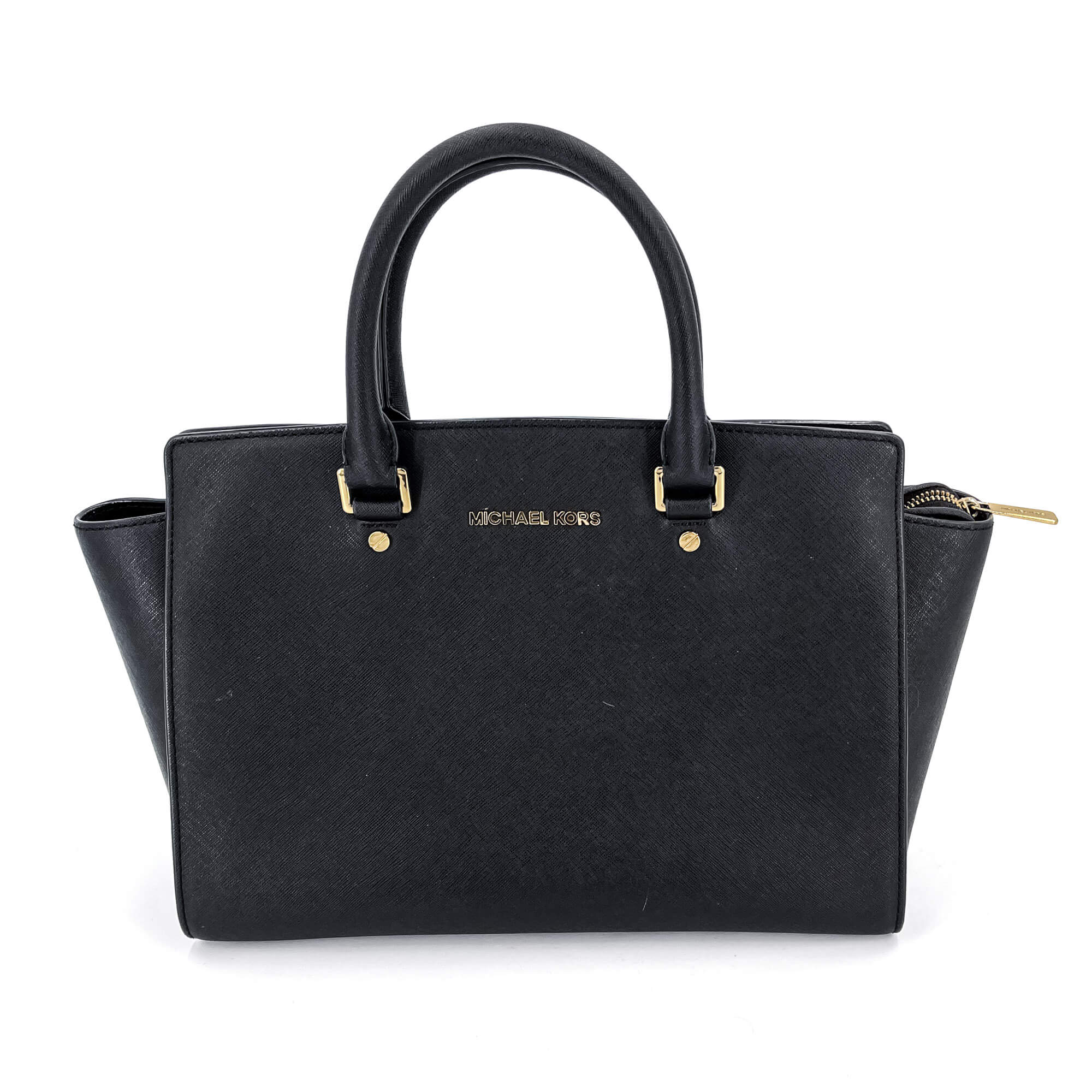 Selma Large Saffiano Leather Black