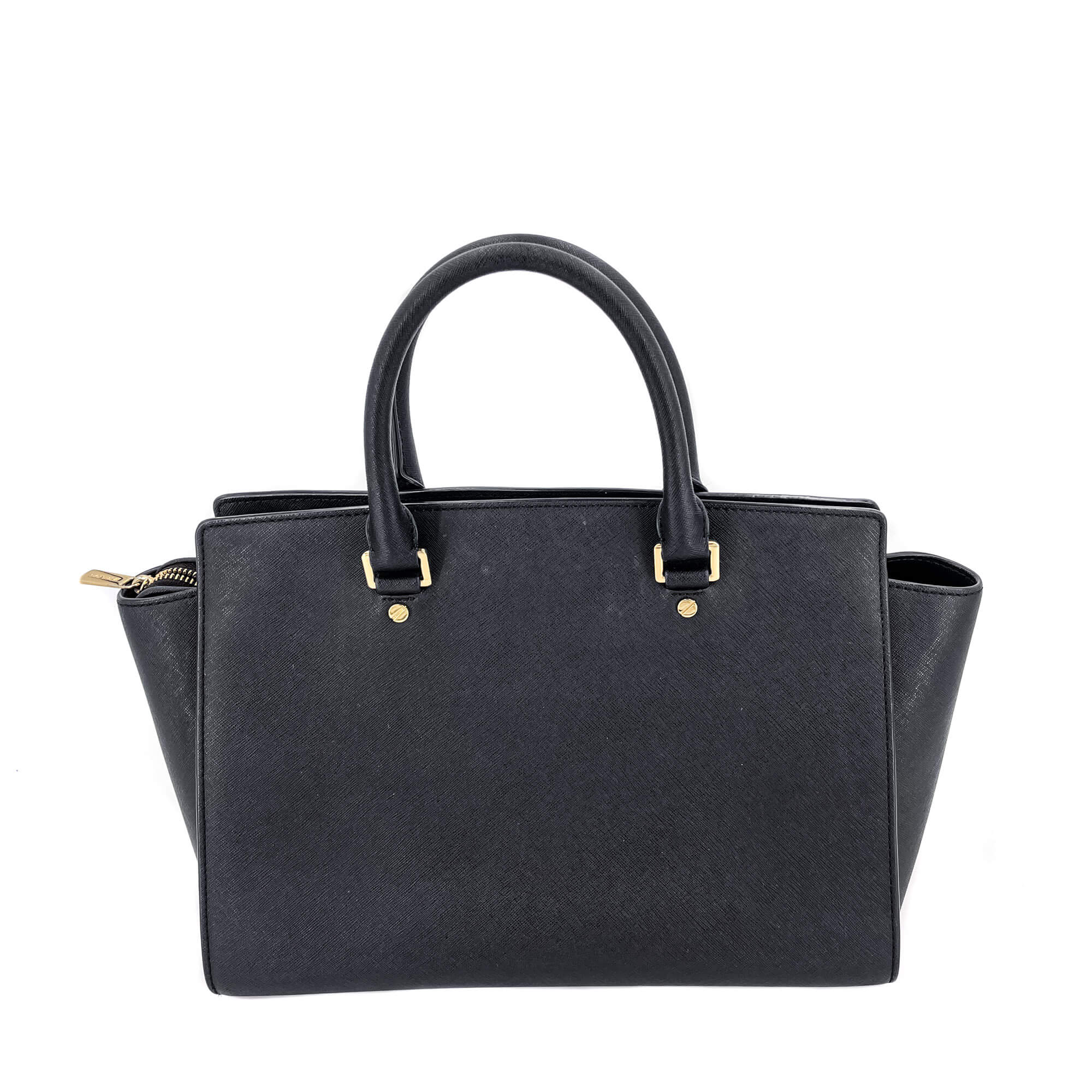 Selma Large Saffiano Leather Black
