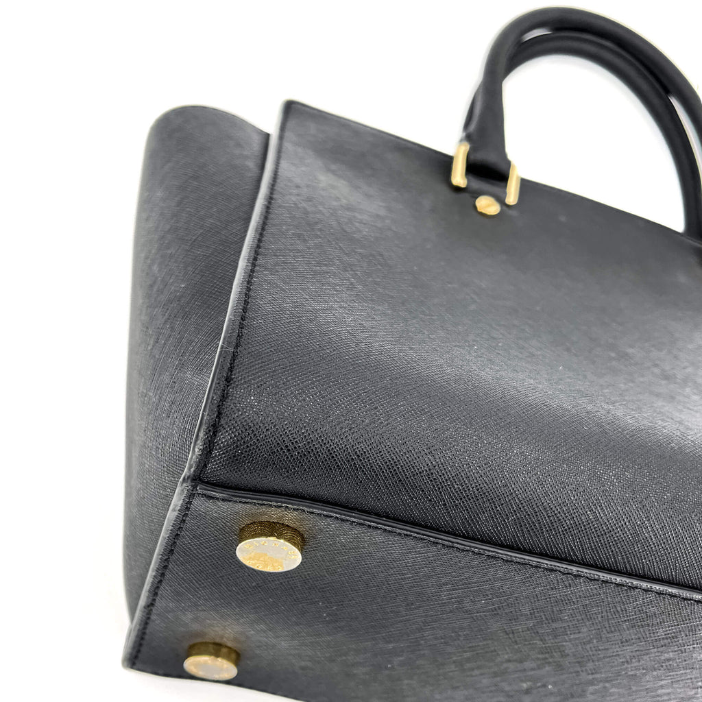 Selma Large Saffiano Leather Black