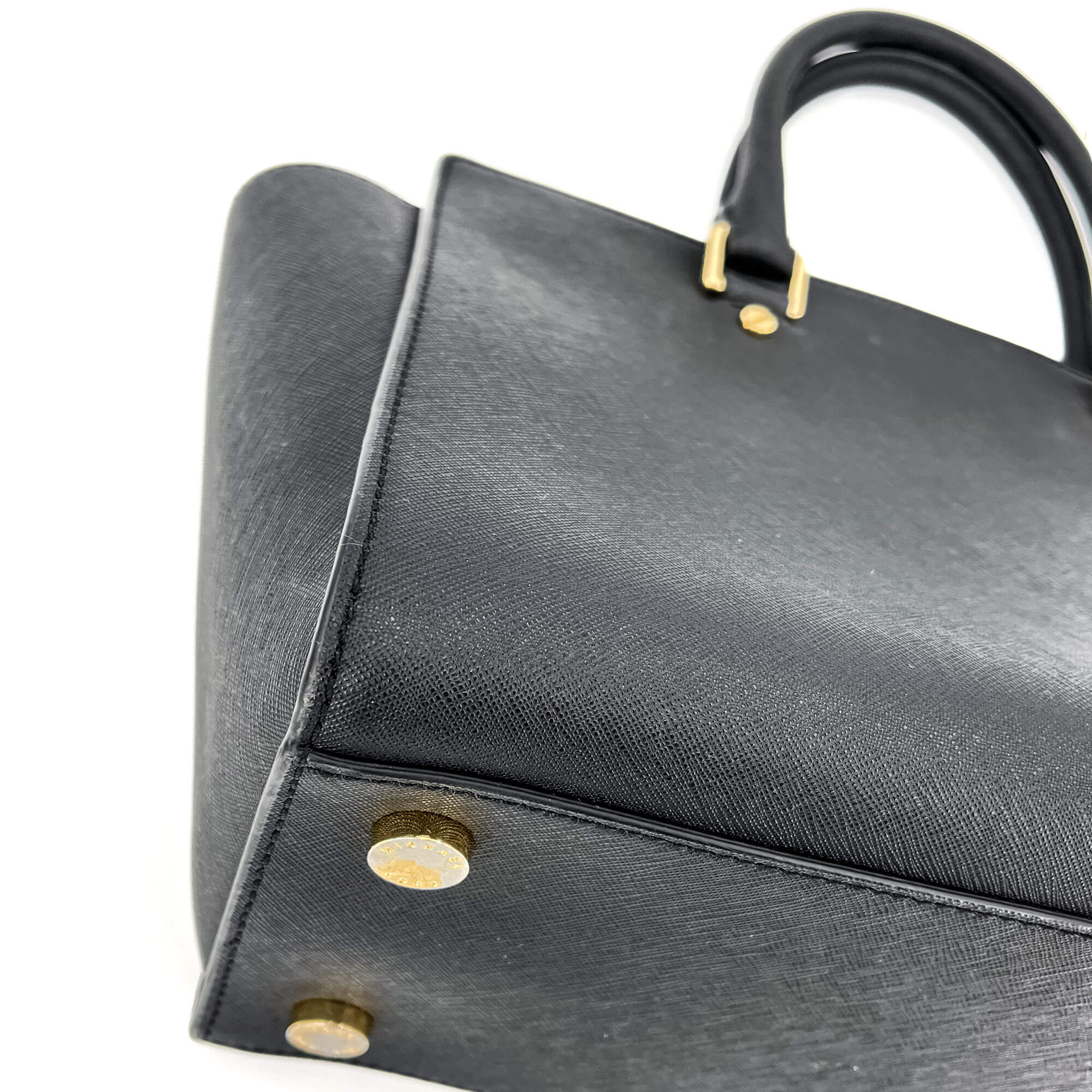 Selma Large Saffiano Leather Black